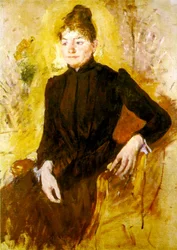 Junge Frau in Schwarz